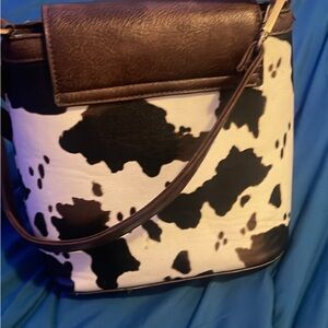 Stylish Cow Print Shoulder Bag